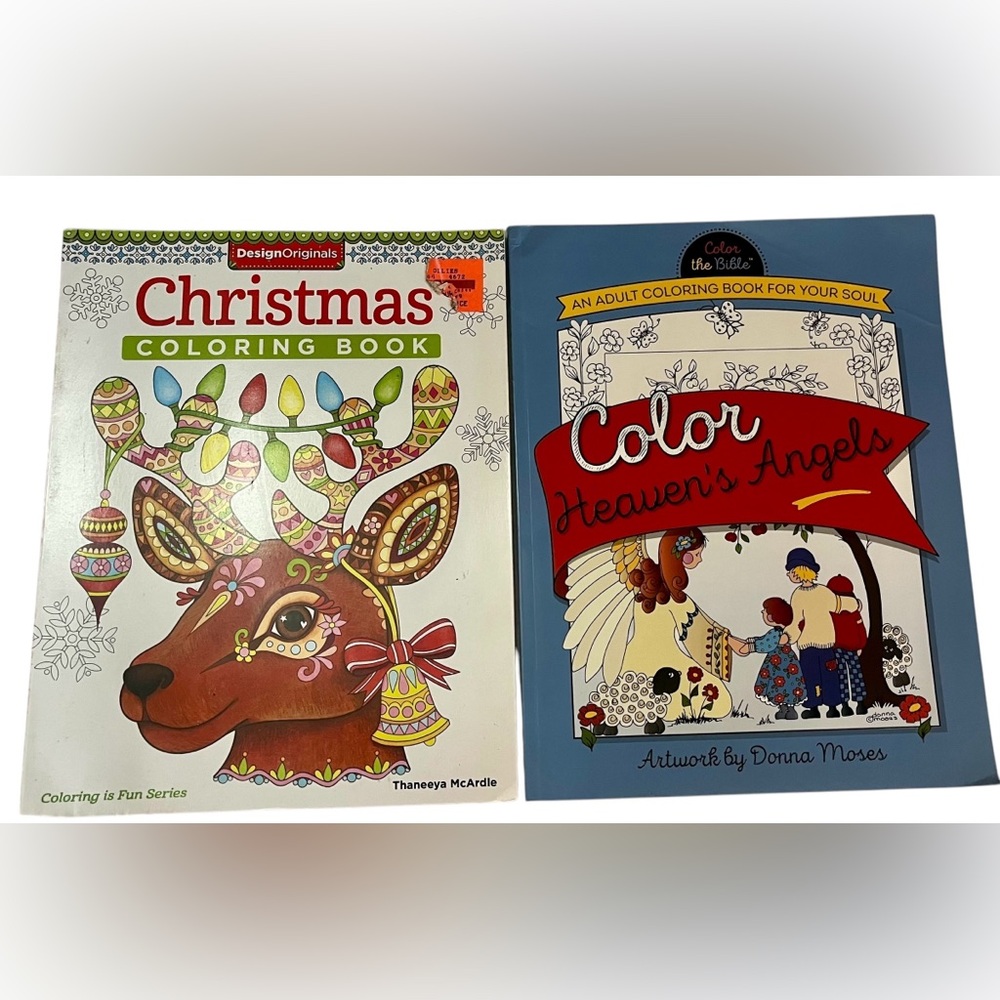 Bundle of Design Originals Adult Christmas Coloring Book & Color Heaven